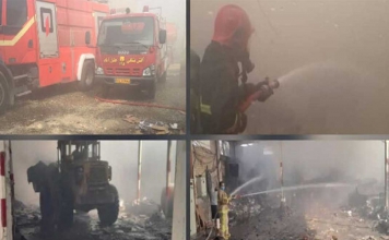 حریق گسترده در کارگاه کارتن سازی