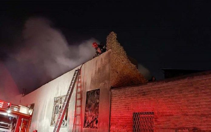 آتش سوزی کارخانه