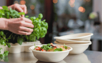 ظروف بیرون بر با جنس فیبر کاغذ